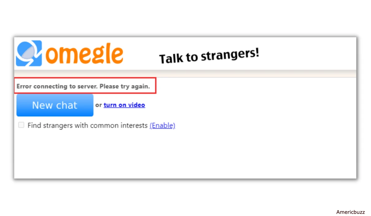 How to Fix Omegle Error Connecting To Server